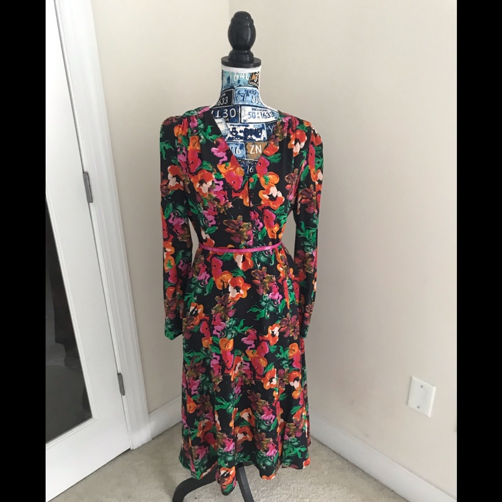 Diane Von Furstenberg Floral Dress: Size-10